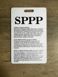 Safe Prisons Program and Prea info card plastic