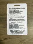 Suicide Prevention Plastic Info Card