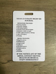 Suicide Prevention Plastic Info Card